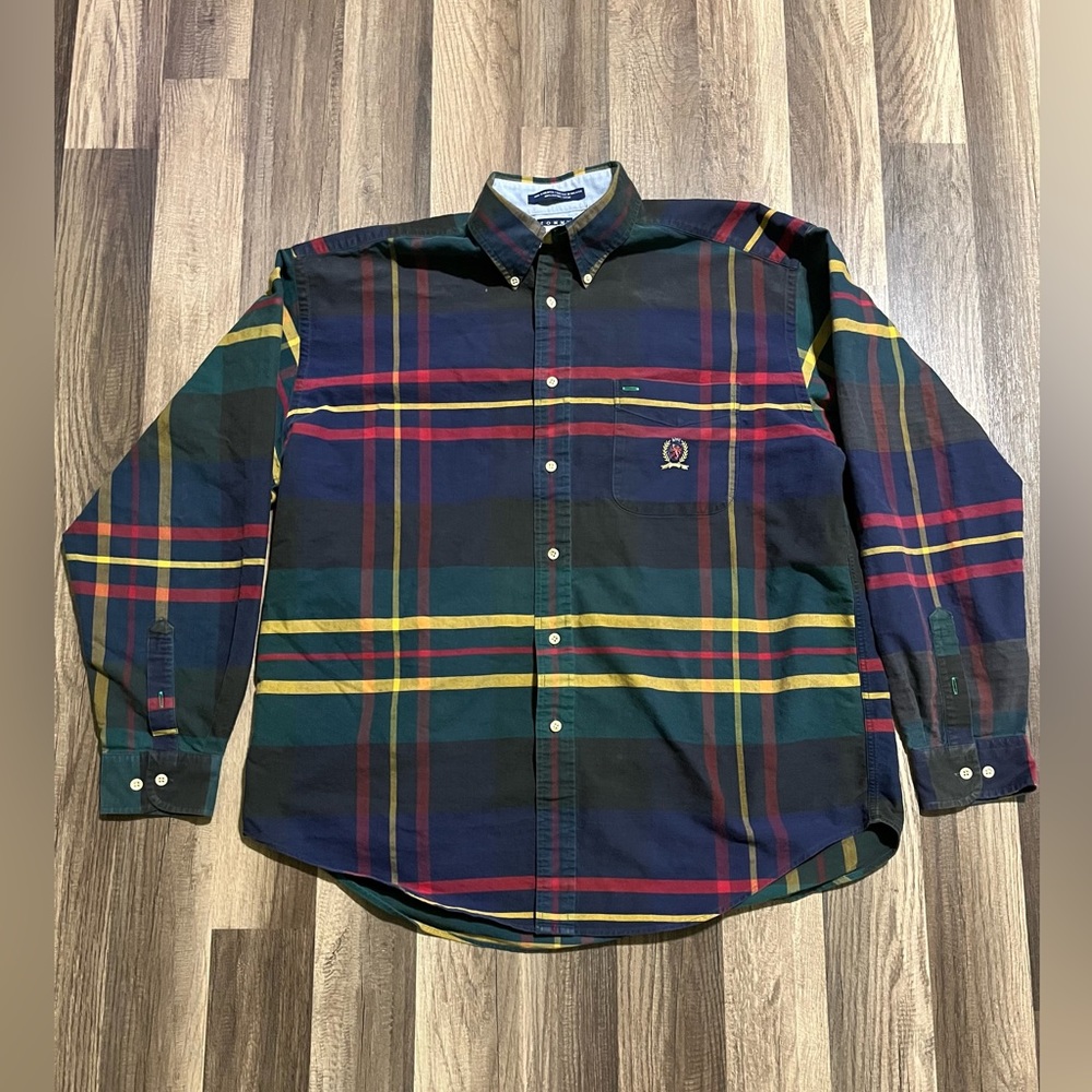 Vintage 90’s Tommy Hilfiger Colorful Striped Button Down